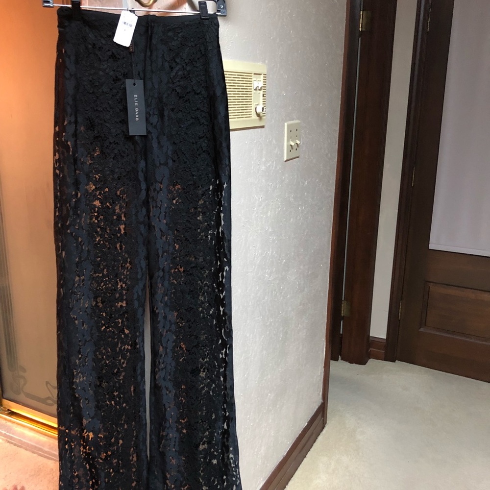 Elie Saab lace black pants